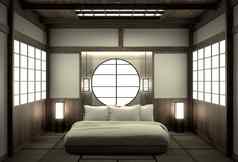卧室现代Zen室内设计装饰日本风格