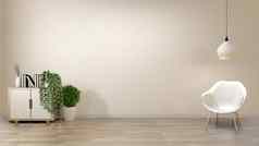 Zen生活房间空白色墙背景装饰贾帕
