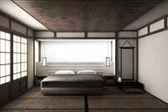 室内奢侈品现代日本风格卧室模拟设计