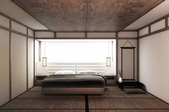 现代和平卧室Zen风格卧室宁静卧室木
