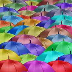 集团彩色雨伞