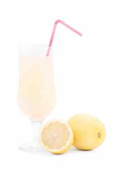 新鲜的柠檬水减少柠檬水果