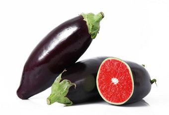 ibrid蔬菜水果grapefruit-eggplant