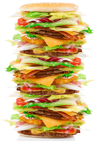 巨大的三明治沙拉汉堡