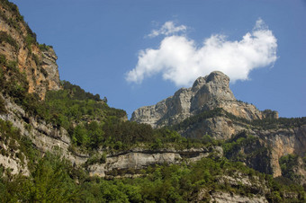 自然公园ordesa基督山失去了庇里牛斯山huesca西班牙
