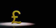 英镑英国货币标志关注黑色的背景
