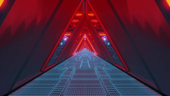 技术科幻空间军舰隧道走廊发光的线框底<strong>玻璃窗</strong>户插图壁纸背景图形<strong>设计</strong>