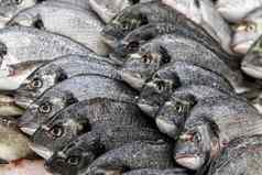 鱼暴露鱼市场出售消费者