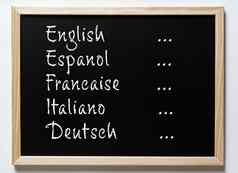 语言写黑板上