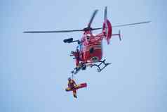 布加勒斯特罗马尼亚航空显示9月smurd直升机救援任务模拟