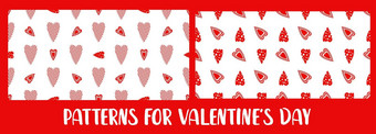 集模式情人节一天爱心2月模式纺织品包装纸浪漫的动机