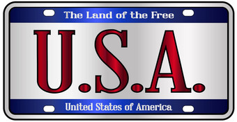 美国土地免费的爱国数量板