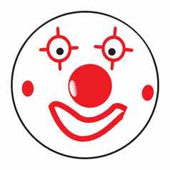 快乐小丑微笑脸按钮表情符号