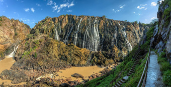ruacana瀑布库内内河纳米比亚非洲