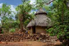 神奇的围墙村部落孔索埃塞俄比亚