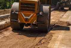 路辊工作道路建设网站重责任机械工作高速公路建设设备压实路
