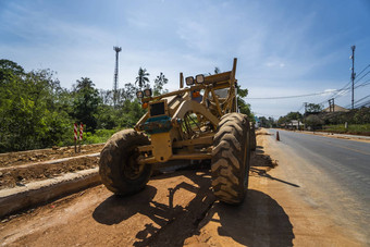 度工作路<strong>建设</strong>度工业机<strong>建设</strong>道路重责任机械工作高速公路<strong>建设</strong>设备压实路