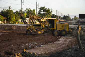 度工作路<strong>建设</strong>度工业机<strong>建设</strong>道路重责任机械工作高速公路<strong>建设</strong>设备压实路