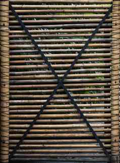 竹子栅栏盖茨使自然竹子