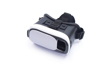 盒子虚拟现实眼镜孤立的白色背景
