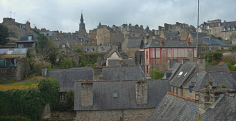 风景优美的视图堡垒城市dinan法国