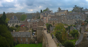 风景优美的视图堡垒城市dinan法国