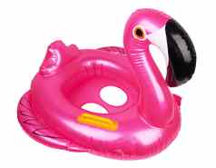游泳环粉红色的火烈鸟