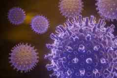 冠状病毒细胞人类身体呼吸病毒