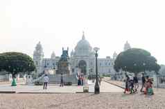 令人惊异的迷人维多利亚纪念体系结构专用的内存女王维多利亚博物馆旅游目的地遗产的地方英国规则加尔各答西孟加拉印度