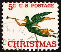 邮资邮票美国天使小号圣诞节