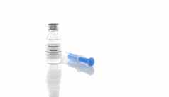 冠状病毒疫苗瓶注射注射器