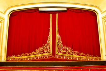 剧院窗帘照明阶段插图窗帘剧院