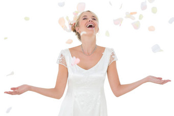 快乐新娘洗了个澡花瓣