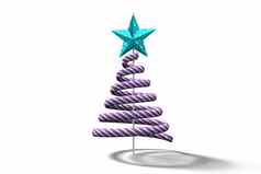 紫色的圣诞节树螺旋设计