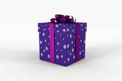 紫色的银礼物盒子