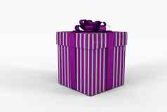 紫色的银礼物盒子