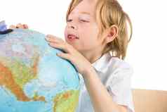 学生学习地理位置全球