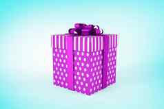 复合图像紫色的银礼物盒子