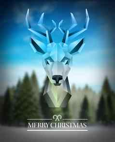 快乐圣诞节向量赶时髦的人驯鹿设计