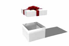 白色红色的礼物盒子