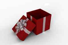 红色的白色礼物盒子