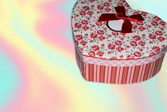 礼物盒子形状心复制空间文本假期卡背景