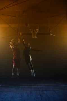 篮球球员拍摄跳