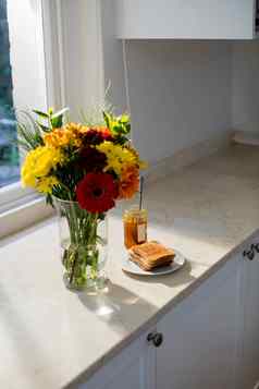 花花瓶早餐工作台厨房