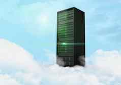 数据库服务器系统天空背景