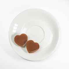 爱心形状巧克力咖啡杯板