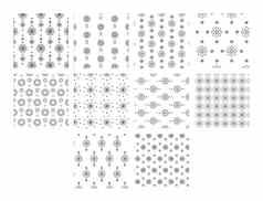 向量图标集花模式