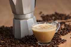 咖啡豆子金属咖啡制造商咖啡杯