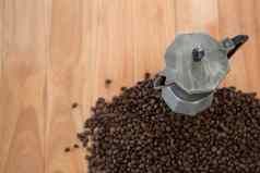 咖啡豆子金属咖啡壶