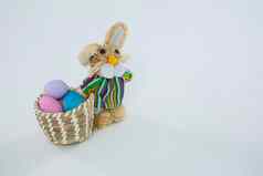 篮子复活节鸡蛋玩具复活节兔子